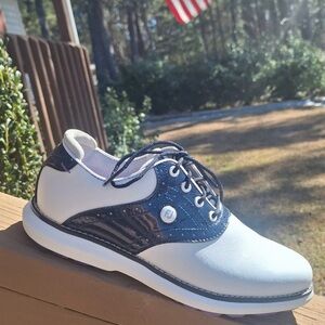 FootJoy Men's White and Navy Athletic Shoes